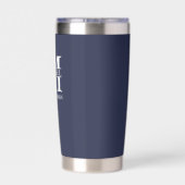 Gepersonaliseerde Groomsman's Naam en Monogram Geïsoleerde Drinkbeker (Achterkant)
