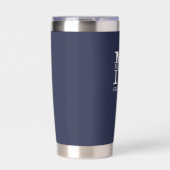 Gepersonaliseerde Groomsman's Naam en Monogram Geïsoleerde Drinkbeker (Voorkant)