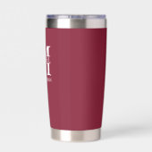 Gepersonaliseerde Groomsman's Naam en Monogram Geïsoleerde Drinkbeker (Achterkant)