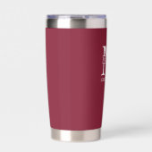 Gepersonaliseerde Groomsman's Naam en Monogram Geïsoleerde Drinkbeker (Voorkant)