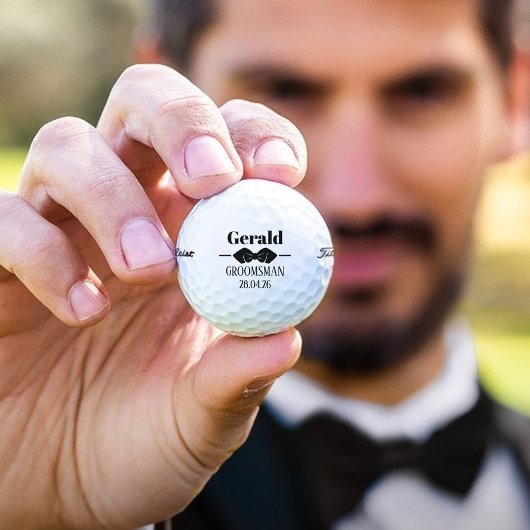 Gepersonaliseerde Groomsmen Bruids Wedding Golfballen