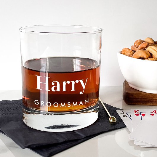 Gepersonaliseerde Groomsmen Bruiloft Whisky Glas