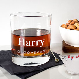 Gepersonaliseerde Groomsmen Bruiloft Whisky Glas