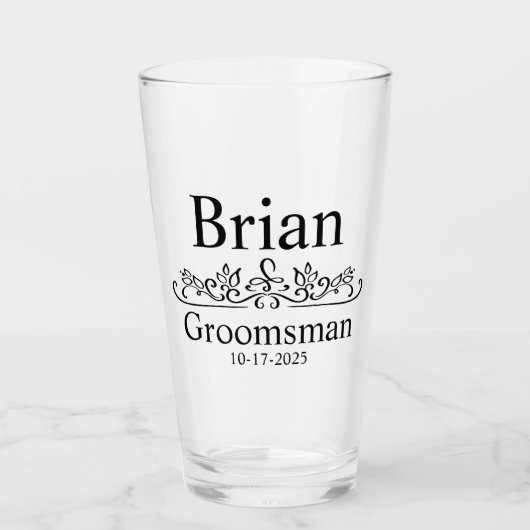 Gepersonaliseerde Groomsmen Geschenken, Custom jui Glas (Voorkant)