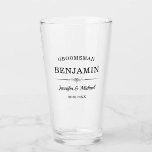Gepersonaliseerde Groomsmen Gift Elegant Bruilofts Glas
