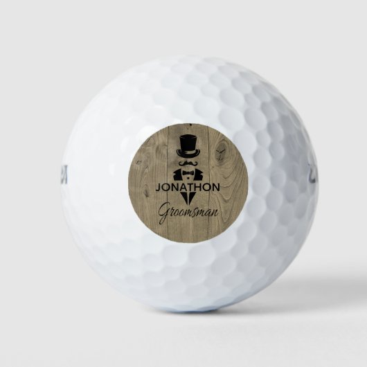 Gepersonaliseerde Groomsmen Golfballen (Voorkant)