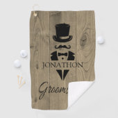 Gepersonaliseerde Groomsmen Golfhanddoek (Insitu)