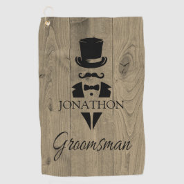 Gepersonaliseerde Groomsmen Golfhanddoek