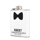 Gepersonaliseerde Groomsmen Kolf met Bow Stropdas  Heupfles (Links)