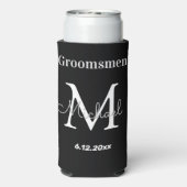 gepersonaliseerde groomsmen, zwarte witte kerkbrui seltzer blikjeskoeler (Seltzer Achterkant)
