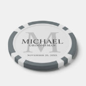Gepersonaliseerde Groomsmen's naam en monogram Poker Chips (Enkel)