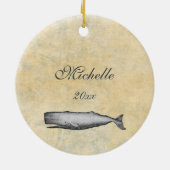 Gepersonaliseerde  groothandel Nantucket MA Kerstm Keramisch Ornament (Achterkant)