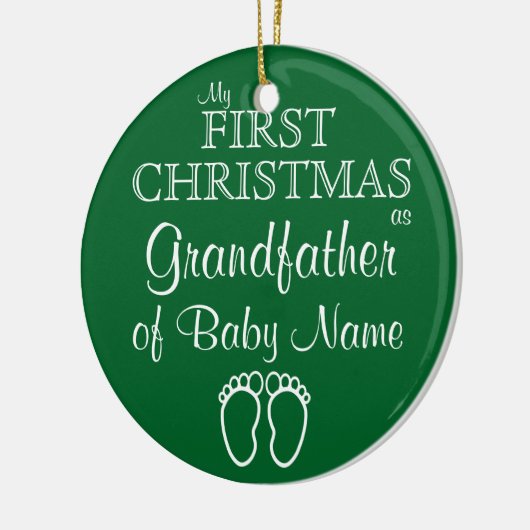 Gepersonaliseerde grootmoeder Eerste Kerstversieri Keramisch Ornament (Links)