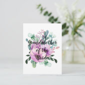 Gepersonaliseerde grootmoeder van de begroting van briefkaart (Staand voorkant)