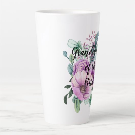 Gepersonaliseerde grootmoeder van de Bride Groom Latte Mok (Voorkant)