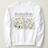 Gepersonaliseerde Grootouderdag Wildflower Garden Trui (Design voorkant)