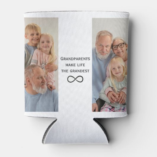 Gepersonaliseerde Grootouders Foto & Koelbox Blikjeskoeler (Voorkant)