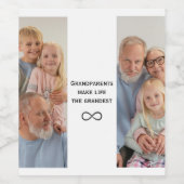 Gepersonaliseerde Grootouders Wijnfles Label Wijn Etiket (Enkel label)