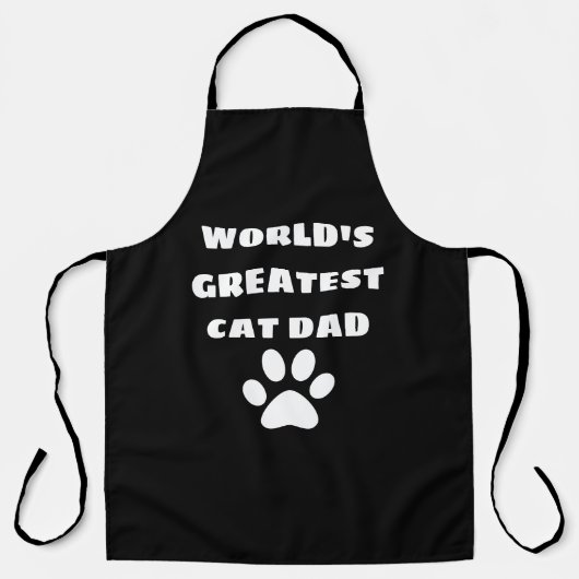 Gepersonaliseerde Grootste Kattenpapa van de Werel Schort (Voorkant)