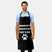 Gepersonaliseerde Grootste Kattenpapa van de Werel Schort (Gedragen)