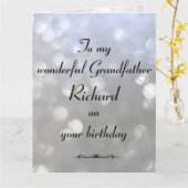 Gepersonaliseerde grootvader Birthday Kaart (Gele Bloem)