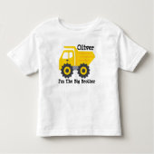 Gepersonaliseerde grote broer kinderen gele dumptr kinder shirts (Voorkant)