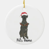 Gepersonaliseerde Grote Daan (zwart) Keramisch Ornament (Achterkant)