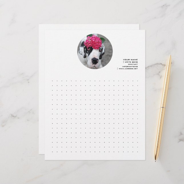 Gepersonaliseerde Grote Deen (Voorkant / Achterkant in situ)