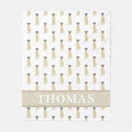 Gepersonaliseerde Grote Deen (gemaskerde Fawn) Fleece Deken