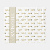 Gepersonaliseerde Grote Deen (gemaskerde Fawn) Fleece Deken (Voorkant (Horizontaal))