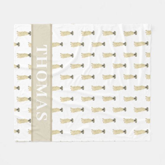 Gepersonaliseerde Grote Deen (gemaskerde Fawn) Fleece Deken (Voorkant (Horizontaal))