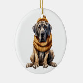 Gepersonaliseerde Grote Deen Hond Kunst Keramisch Ornament (Rechts)