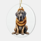 Gepersonaliseerde Grote Deen Hond Kunst Keramisch Ornament (Links)