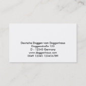 gepersonaliseerde Grote Deen kaarten Visitekaartje (Achterkant)