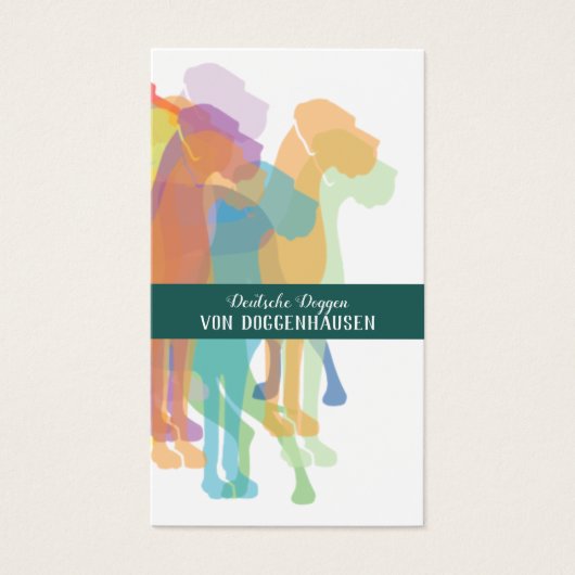 gepersonaliseerde Grote Deen kaarten Visitekaartje (Voorkant)