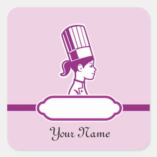 Gepersonaliseerde grote etiketten van de chef (Voorkant)
