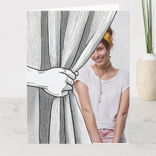 Gepersonaliseerde grote fotokaart kaart (Voorkant)