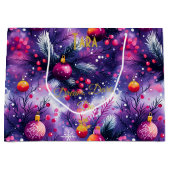 Gepersonaliseerde Grote Geschenktas met Paarse Fee Groot Cadeauzakje (Voorkant)