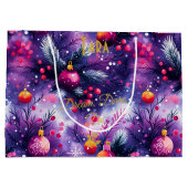 Gepersonaliseerde Grote Geschenktas met Paarse Fee Groot Cadeauzakje (Achterkant)