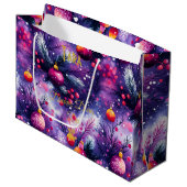 Gepersonaliseerde Grote Geschenktas met Paarse Fee Groot Cadeauzakje (Voorkant Gekanteld)