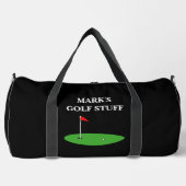 Gepersonaliseerde grote maat duffle tas voor golfe (Voorkant)