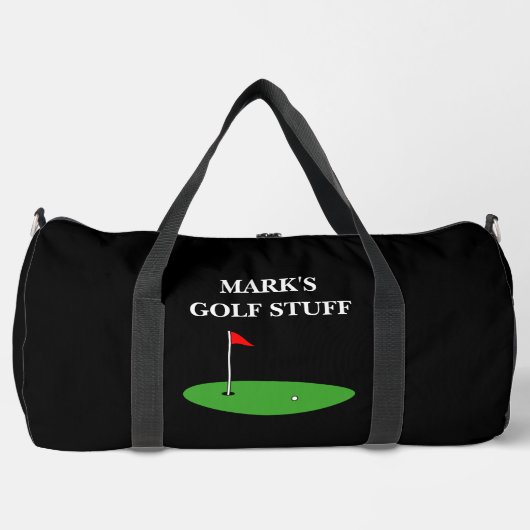 Gepersonaliseerde grote maat duffle tas voor golfe (Voorkant)