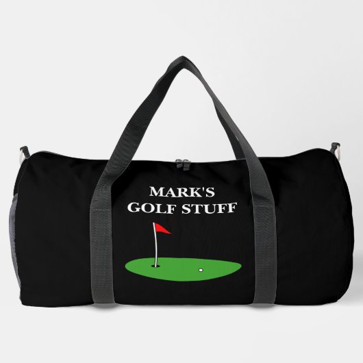 Gepersonaliseerde grote maat duffle tas voor golfe (Achterkant)
