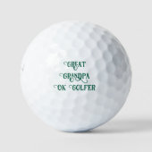 Gepersonaliseerde Grote Opa Tekst Groen Golfballen (Voorkant)