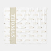 Gepersonaliseerde Grote Pyreneeën Roze & Wit Fleece Deken (Voorkant (Horizontaal))