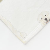 Gepersonaliseerde Grote Pyreneeën Roze & Wit Fleece Deken (Hoek)