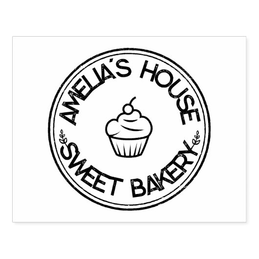 Gepersonaliseerde grote vet zelfgemaakte Logo Cust Rubberstempel (Afrduk)