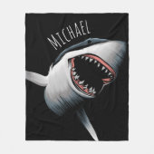 Gepersonaliseerde grote witte haai fleece deken (Voorkant)