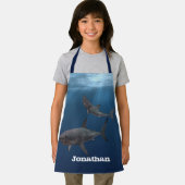 Gepersonaliseerde grote witte haai schort (Insitu)