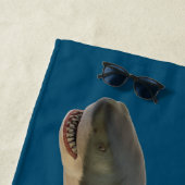 Gepersonaliseerde grote witte haai strandlaken (In situ)